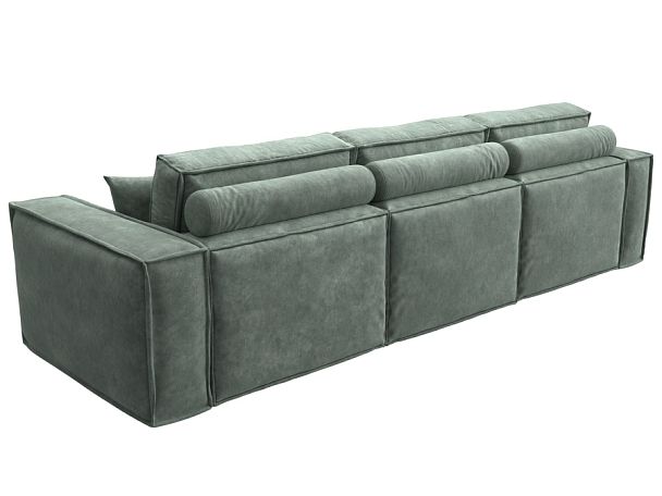 Диван прямой Лига-081 НПБ Лонг Велюр зеленый - Вид 5