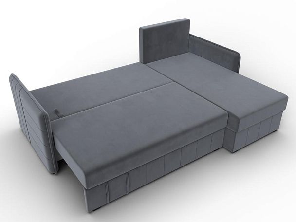 Диван угловой Слим угол универсальный Велюр серый - Вид 8
