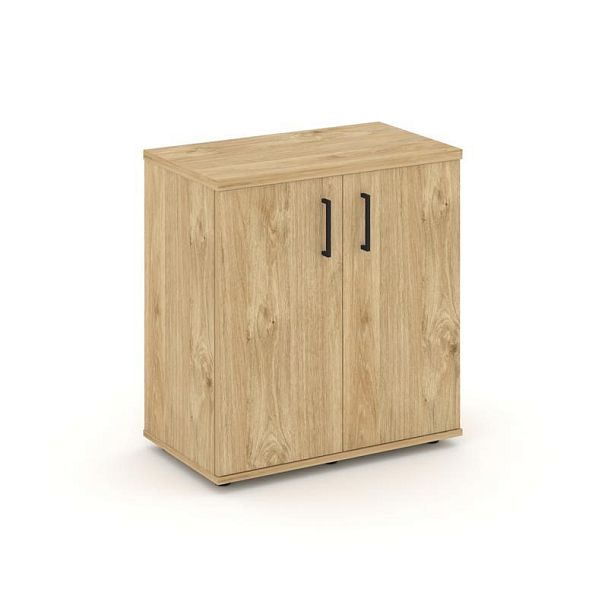 Стайл Проджект Тумба опорная/приставная SN.TOP-033 Тиквуд Светлый/Черный Ручки 800*400*750 - Вид 1