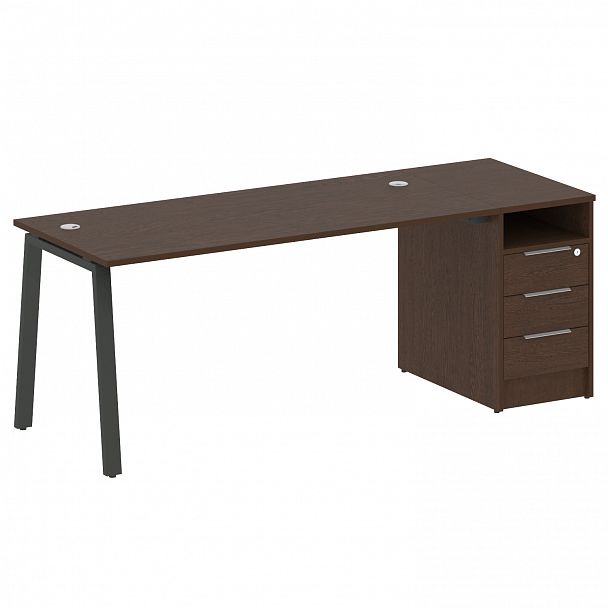 Рабочая станция "Metal System" БА.РС-СТП -1.4 венге/антрацит - Вид 1