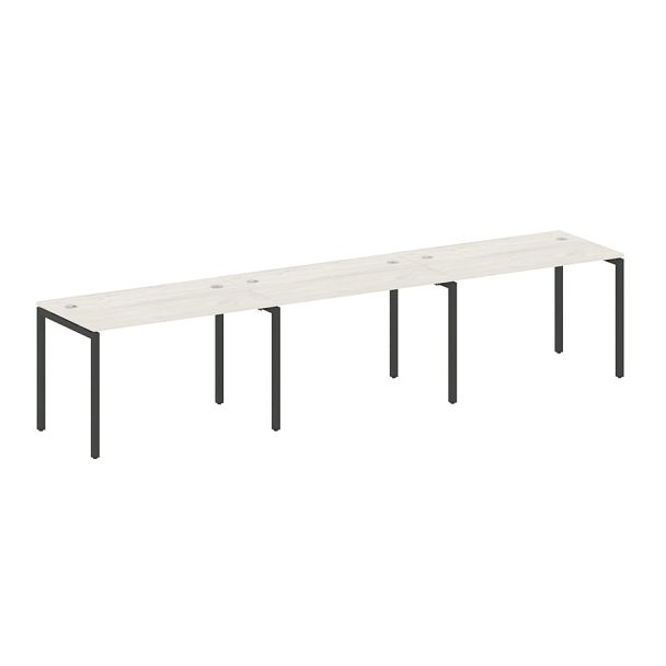 Metal System Quattro Р. ст. на 3 раб. места на П-образном м/к 40БП.СМ-3.2 Дуб наварра/Антрацит металл 3600*720*750 - Вид 1