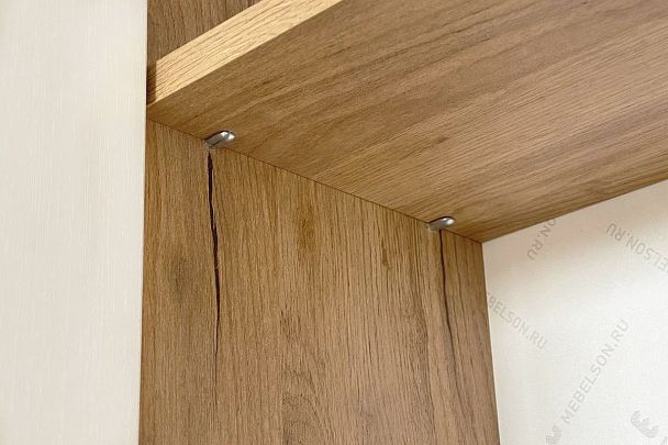 Бери Шкаф двухдверный MPR-024.2563 дуб крафт золотой/белое дерево - Вид 15