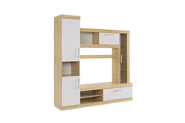 Макси Мини-стенка MSM-001.2724 дуб сонома/белое дерево - Вид 2