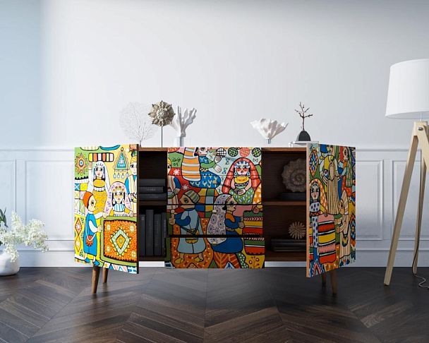 Комод Berber с ящиками 1 принт арт BB14/Print_01 - Вид 2