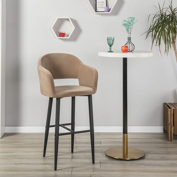 Кресло Бар Oscar Diag beige/черный - Вид 6