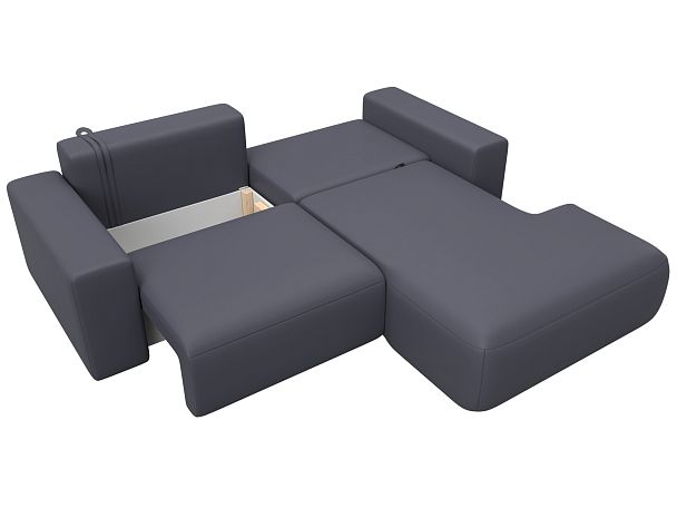 Диван угловой Лига-036 НПБ Классик правый угол Экокожа серый - Вид 8