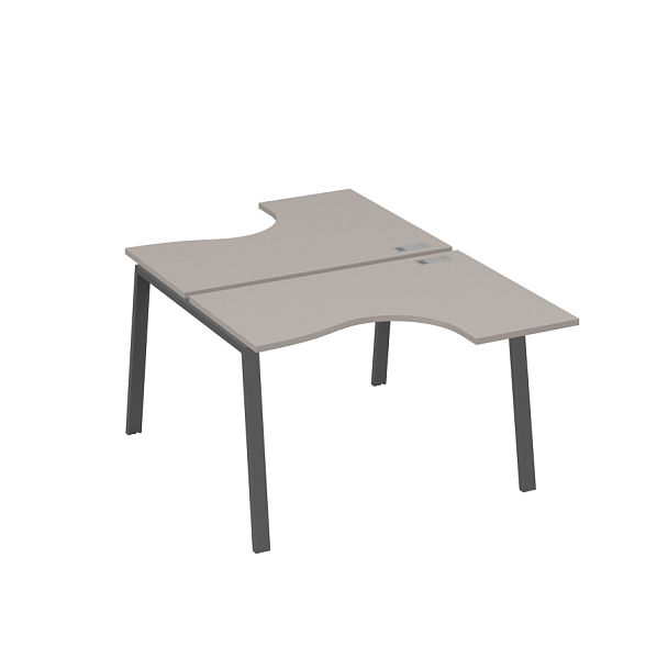 Рабочая станция каркас TRE столы Классика (2х120) A4 А4 Б3 180  БП мокко премиум / металлокаркас антрацит - Вид 1