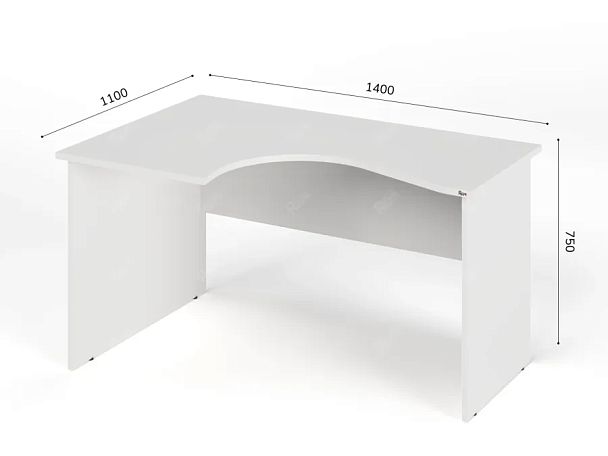 ЛАЙТ / LIGHT RLG005-14x11L Угловой стол 140x100x75 Белый - Вид 3