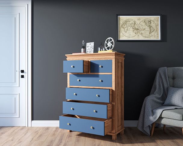 Комод "Jules Verne" высокий из березы и ясеня JV35ETGYB - Вид 3