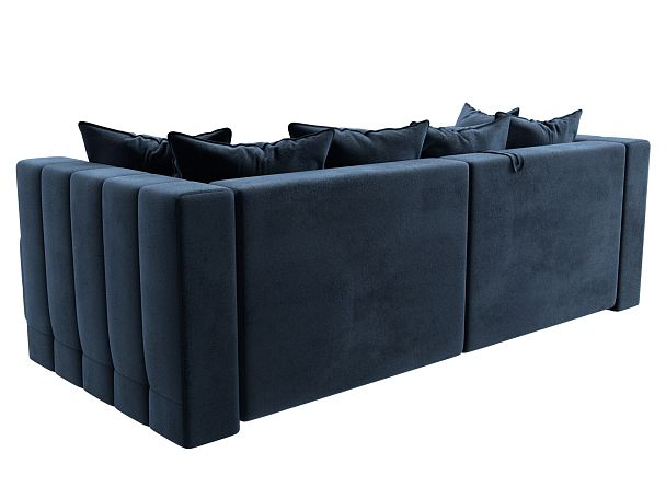 Диван угловой Лига-052 НПБ угол универсальный Велюр синий - Вид 5