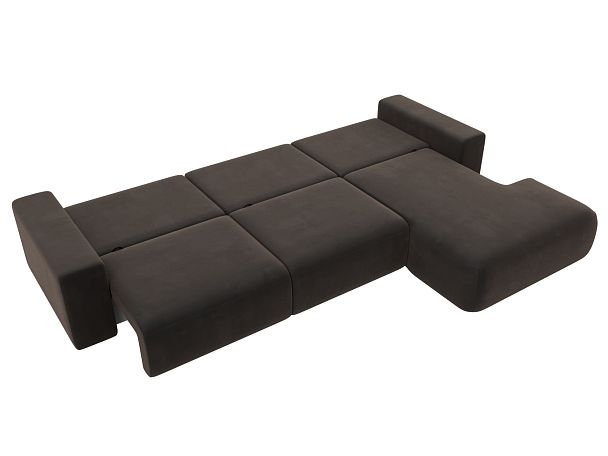 Диван угловой Лига-036 Классик Лонг правый угол Велюр коричневый - Вид 10