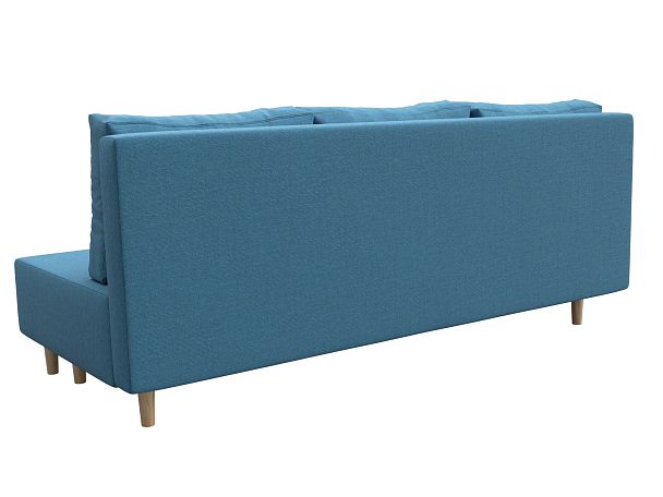 Диван прямой Лига-033 Рогожка голубой - Вид 6