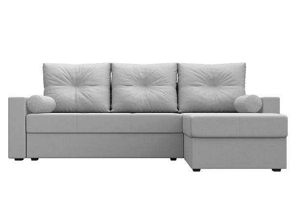 Диван угловой Верона Лайт угол правый (полностью экокожа белая) - Вид 2