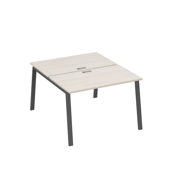 Рабочая станция 2х120 с металлокаркасом TRE A4 А4 Б3 173 БП дуб / металлокаркас антрацит - Вид 1