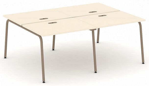 Рабочая станция на 4 места "ESTETICA" ES.D.RS-4.2-LK Сатин - Вид 1