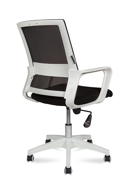 Кресло Бит LB / белый пластик / черная сетка / черная ткань - Вид 3