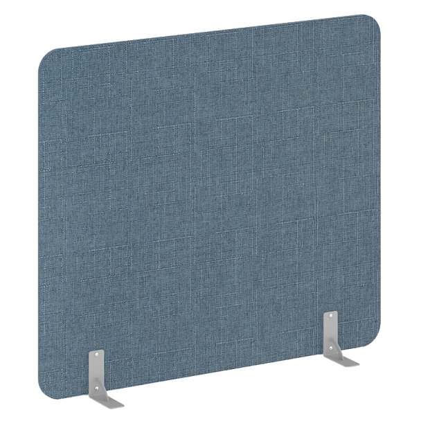 R-line soft Перегородки на металлических опорах на фетровых подпятниках AP.F-160-140 Romeo 10/Серый металл 1600*18*1400 - Вид 1