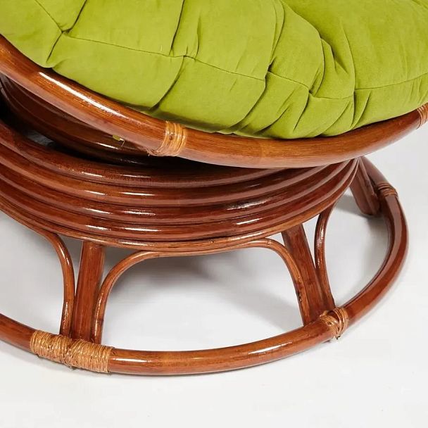 Кресло-качалка Папасан/Papasan (W 23/01 B) /с подушкой/Pecan (орех) - Вид 3