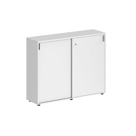 Шкаф-купе Sigma 1638х400х1125 средний, с замком / корпус: белый, фасады: белый - Фото предпросмотра