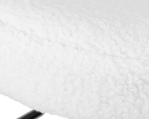 Табурет барный DOBRIN TEDDY BLACK (белый букле (13)) - Вид 2