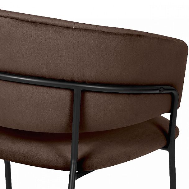 Комплект кухонных стульев Даксон коричневый велюр/черный, 4 шт. - Вид 9