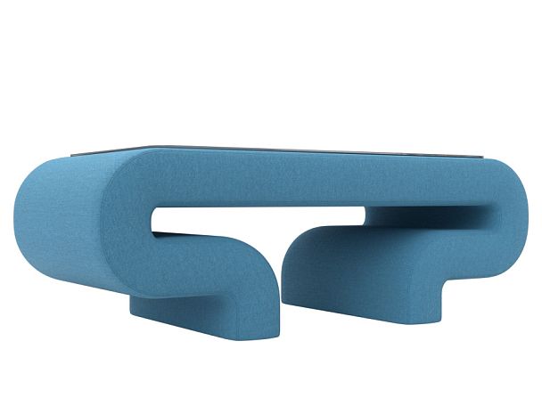 Стол Волна Рогожка голубой - Вид 1