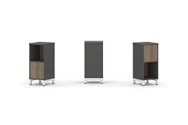 Style Project Набор стеллажа 2-х сторон., 2 яр. SN.NSD-211 Антрацит/Вяз Благородный/Металл Белый 387 - Фото предпросмотра