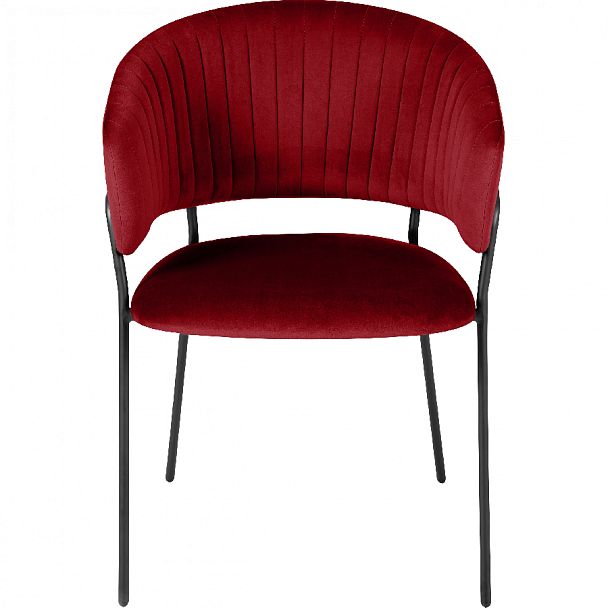 Комплект кухонных стульев Даксон бордовый велюр/черный, 3 шт. - Вид 2