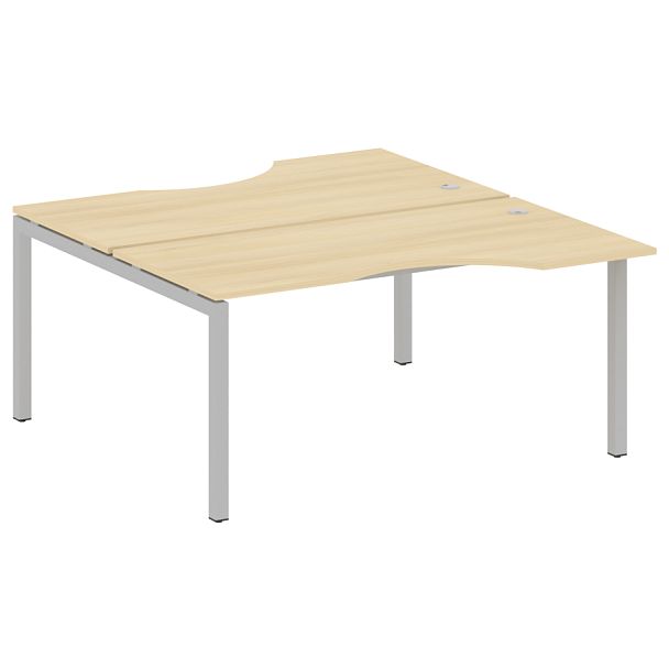 Metal System Quattro Р. ст. криволинейная на П-образном м/к 50БП.РАС-СА-2.1 Акация/Серый металл 1600*1835*750 - Вид 1