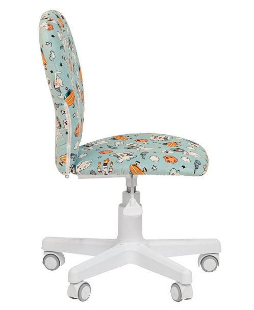 Кресло CHAIRMAN KIDS 105, пластик белый, ткань велюр, принт SPACE - Вид 3