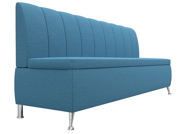 Диван кухонный прямой Кантри Рогожка голубой - Вид 3