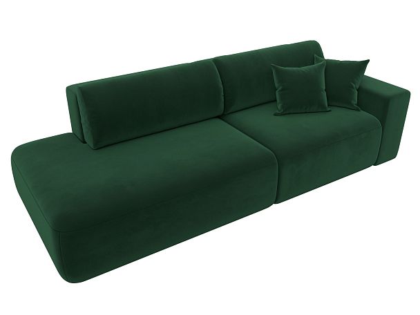 Диван прямой Лига-036 Модерн подлокотник справа Велюр зеленый - Вид 6