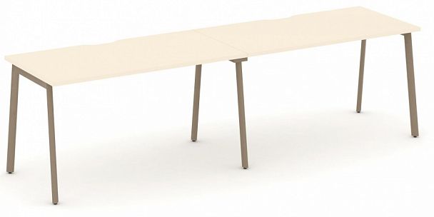 Рабочая станция на 2 места " ESTETICA" ES.RS-2.3-VP Сатин - Вид 1