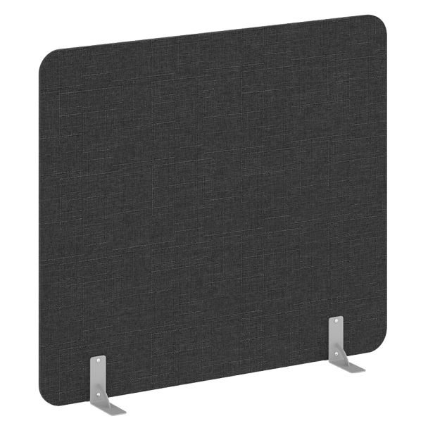 R-line soft Перегородки на металлических опорах на фетровых подпятниках AP.F-160-140 Romeo 12/Серый металл 1600*18*1400 - Вид 1