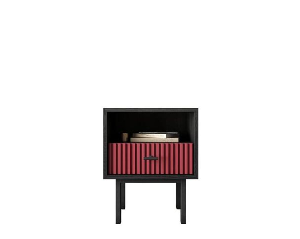 Тумбочка с нижним ящиком Emerson арт EM17/red/L - Вид 1