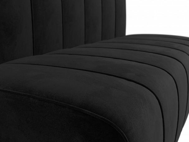 Прямой диван Ральф (полностью велюр черный) - Вид 4