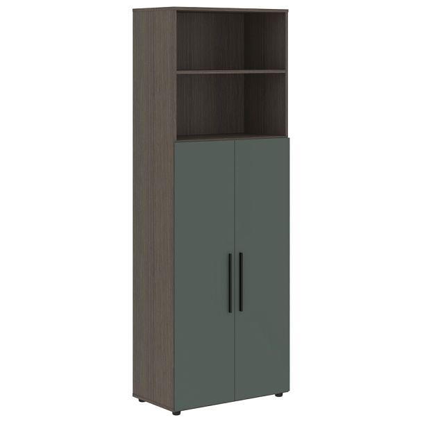 Шкаф высокий широкий VHCS 80.6 Нефрит/Дуб Сильвер 800х430х2253 VELION - Вид 1