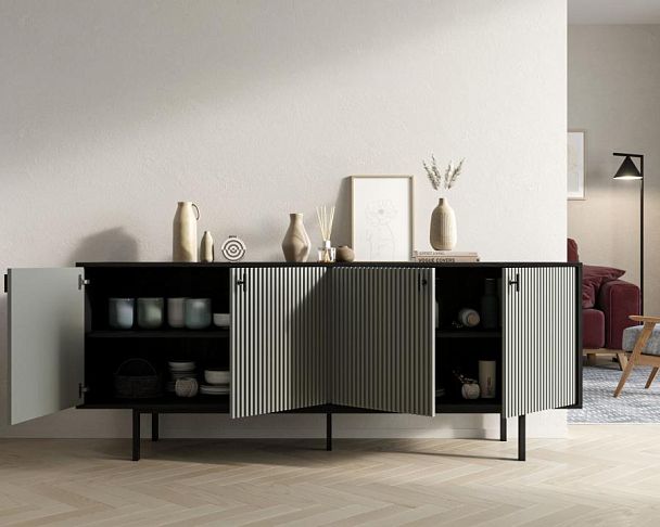 Комод с четыремя дверками Emerson арт EM01/gray/L - Вид 2