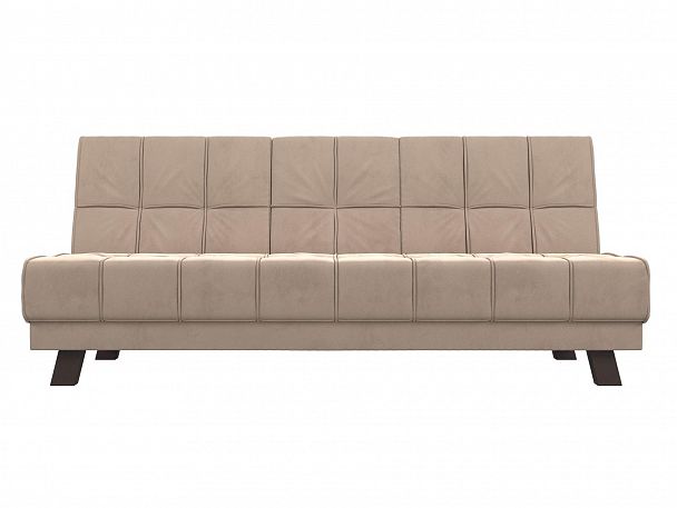 Прямой диван Винсент (полностью велюр бежевый) - Вид 2