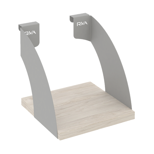 Навесные полки. Кронштейны+ЛДСП полка 200мм MAN-41-2 Денвер светлый/Серый металл 200*220*200 - Вид 1