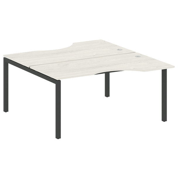 Metal System Quattro Р. ст. криволинейная на П-образном м/к 50БП.РАС-СА-2.1 Дуб наварра/Антрацит металл 1600*1835*750 - Вид 1