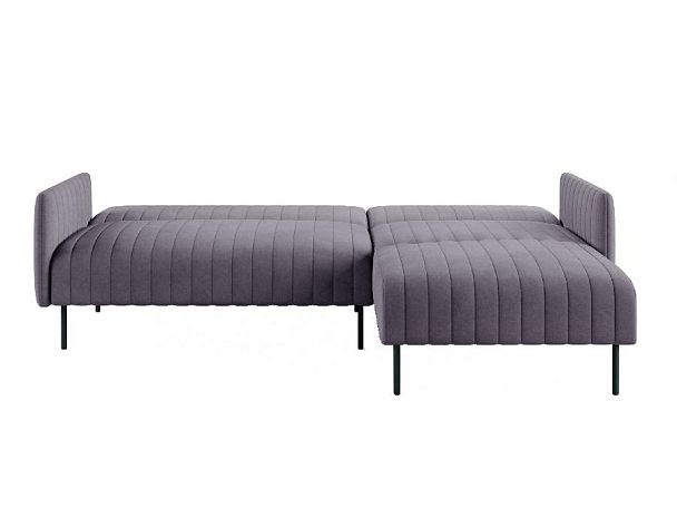 Baccara диван-кровать с шезлонгом, с подлокотниками, бархат серый 27 - Вид 4