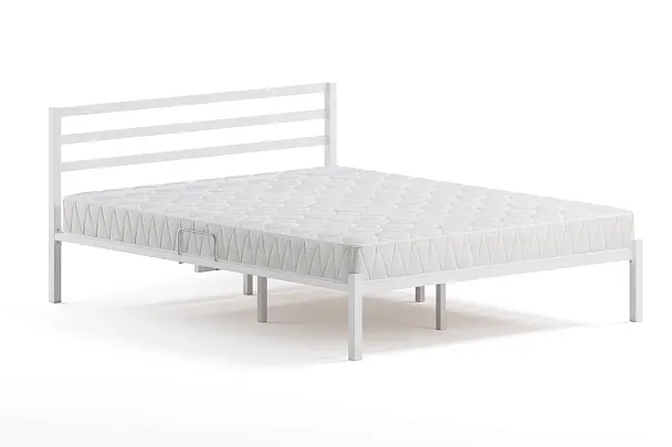 Кровать металлическая Сталь 1600*2000, цвет белый - Вид 2