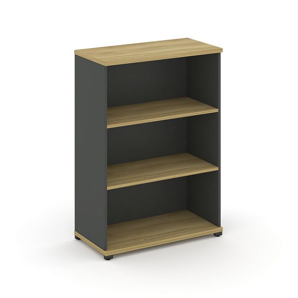 Concept Стеллаж 1 широкая секция, 3 ниши CN.STS-310 Дуб Винченцо/Антрацит/Металл Антрацит 836*420*1186 - Вид 1