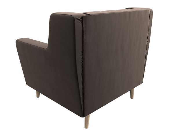 Кресло Брайтон Люкс (полностью велюр коричневый) - Вид 6