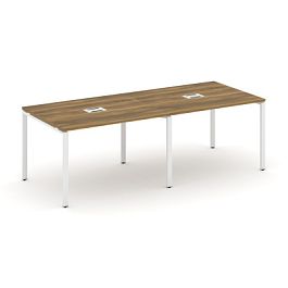 Concept Стол переговорный (2 столешницы) CN.PRG-022 Сандал Янтарный/Металл Белый 2360*980*750 - Фото предпросмотра