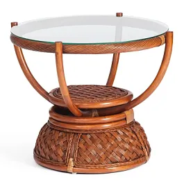 Столик кофейный Андреа/Andrea, ротанг, Pecan Washed (античн. орех) - Фото предпросмотра