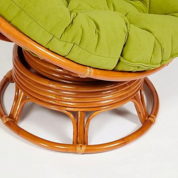 Кресло-качалка Папасан/Papasan (W 23/01 B) /с подушкой/Cognac (коньяк) - Вид 6