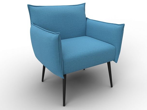 Кресло Лига-083 Рогожка голубой - Вид 6