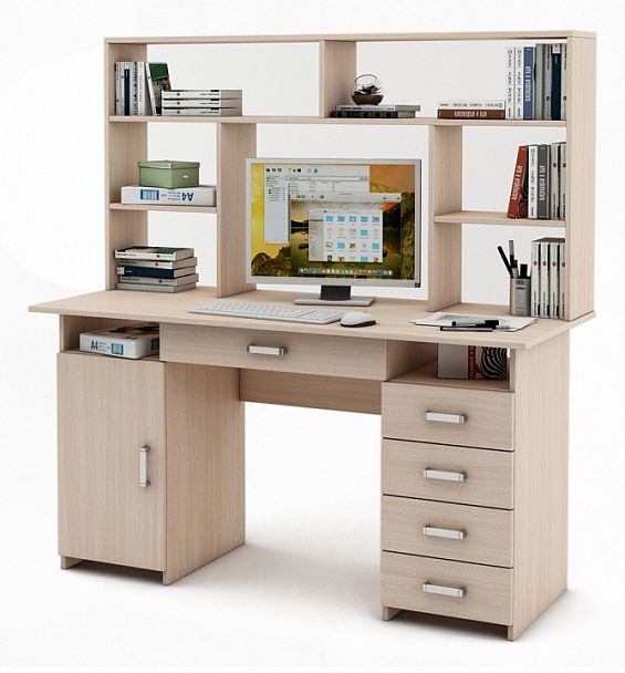 Стол компьютерный Лайт-7Я СН - Вид 1